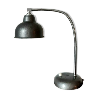 Lampe de bureau industrielle grise 1970