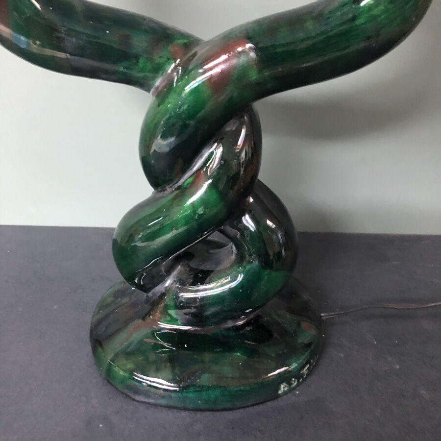 Vintage table lamp glass candles