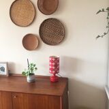 Composition of vintage wall baskets