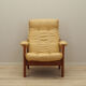 Yellow leather armchair, Danish design, 1960s, production: Denmark