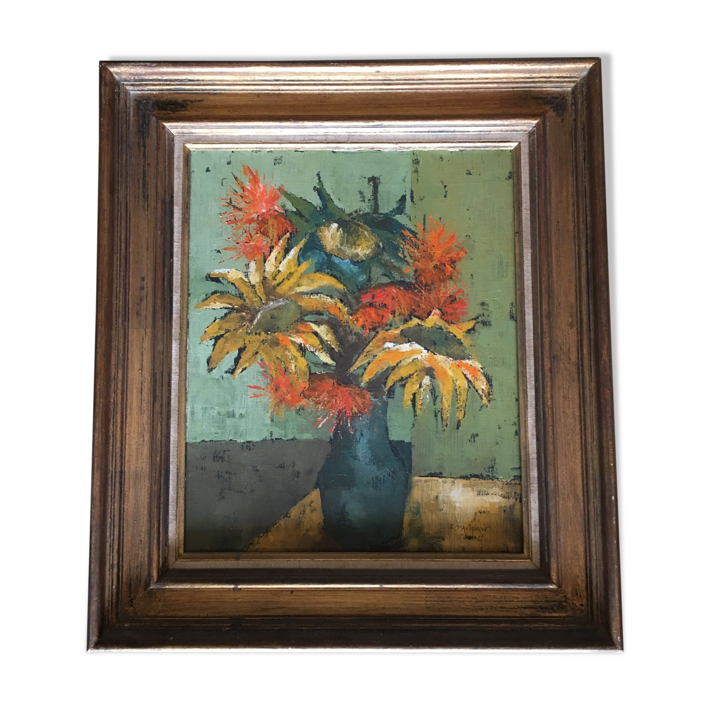 Still life with bouquet of flowers