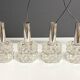Ancien Luminaire Suspension 4 Lumières Vintage Style Kinkeldey 60's 70's