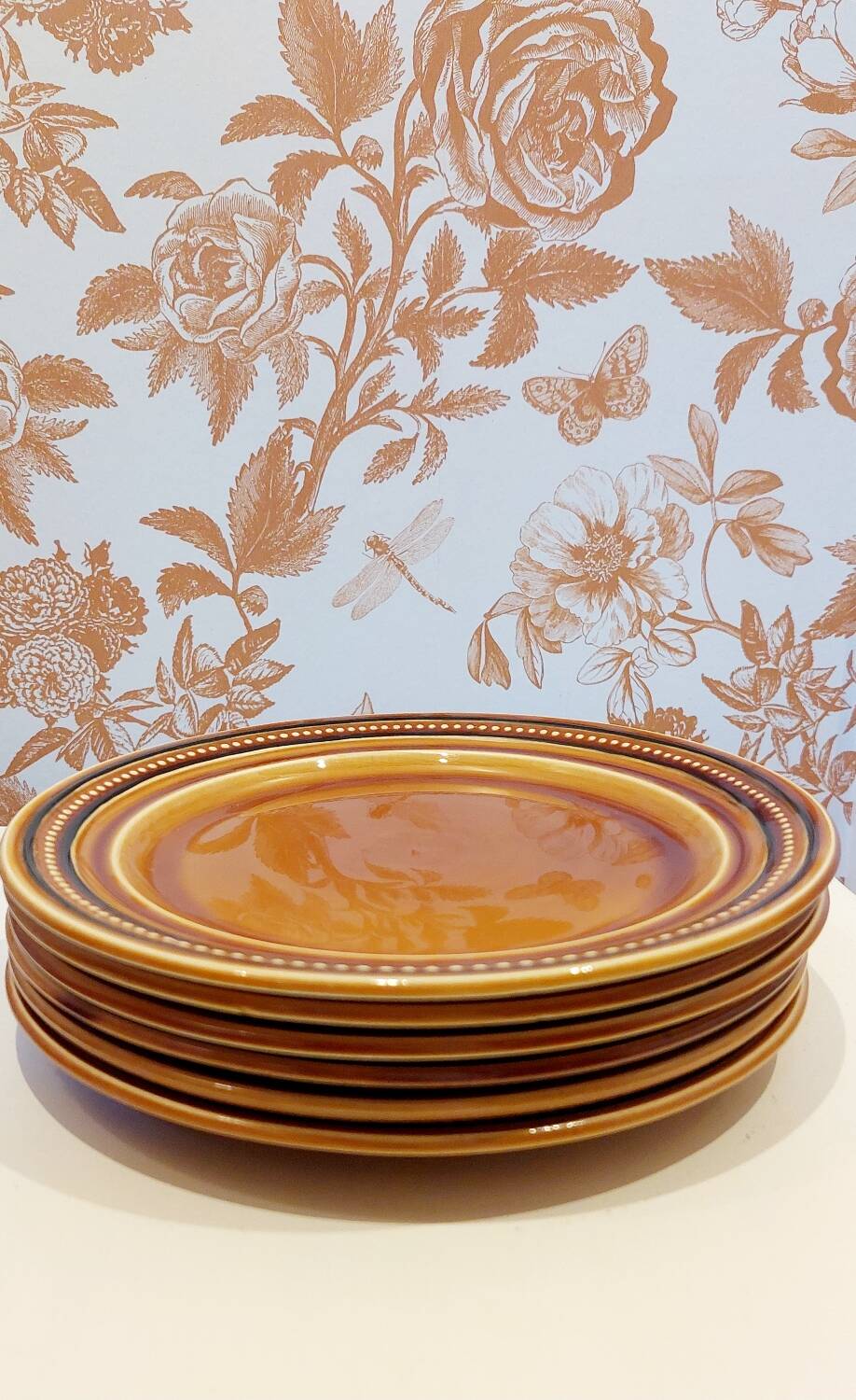 Lot de 6 assiettes à dessert Faïencerie de Saint Amand "Toulouse"