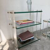 Glass and Plexiglas consoles from the 80s