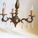 French vintage 3 arm crystal chandelier