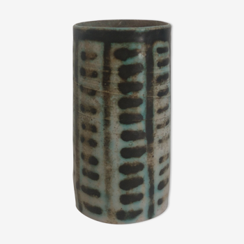 Scandinavian ceramic vase, unique piece 1970