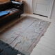 Vintage cactus silk carpet, grey and with original nomadic designs. free shipping in europe 225x135cm