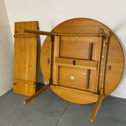 Table à manger ronde extensible en chêne, design danois du milieu du siècle, années 1960