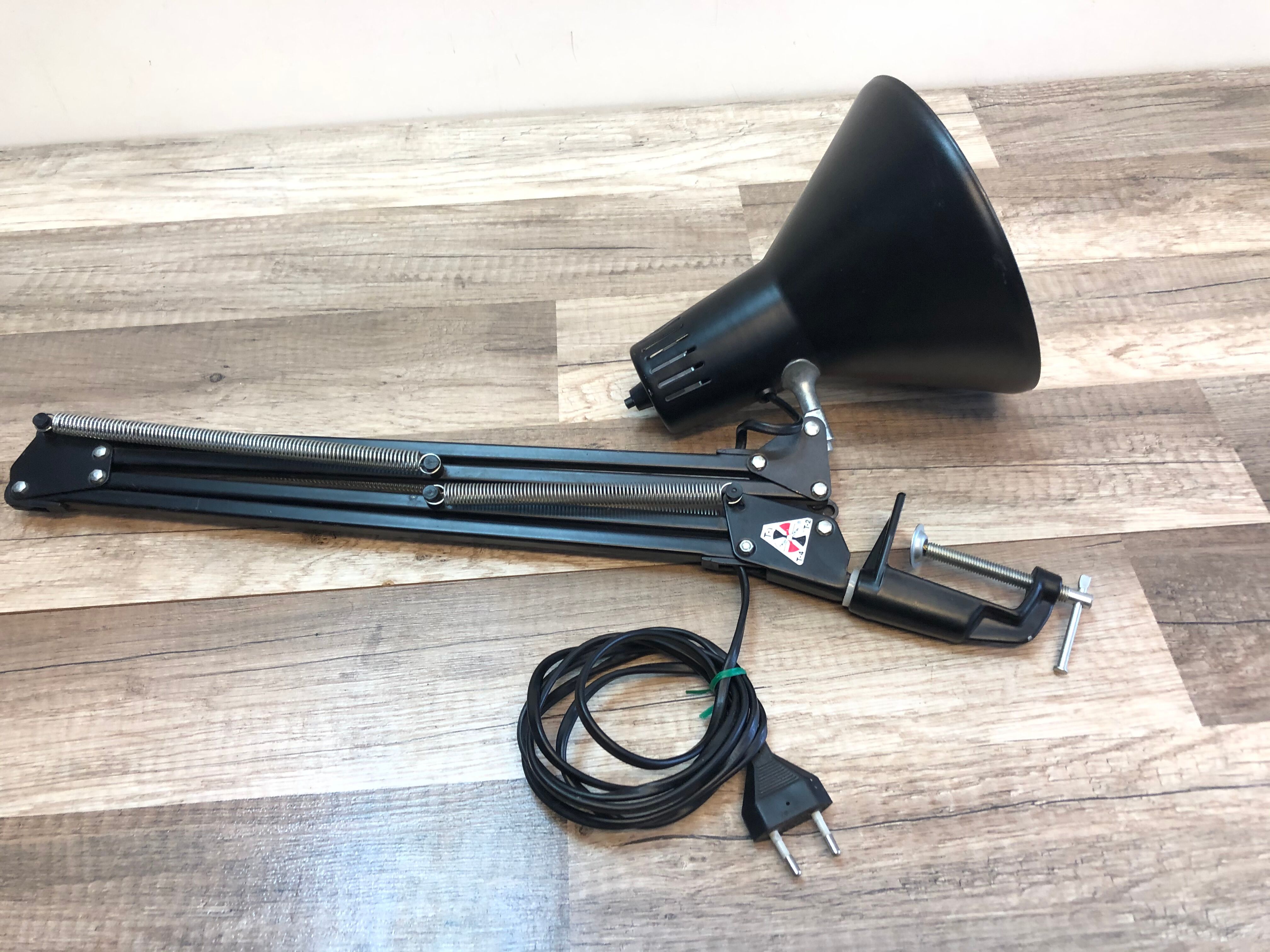 Office lamp architect twist t1 vintage design 70s black matte 2 available