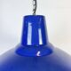 Industrial Blue Enamel Factory Pendant Lamp, 1960s