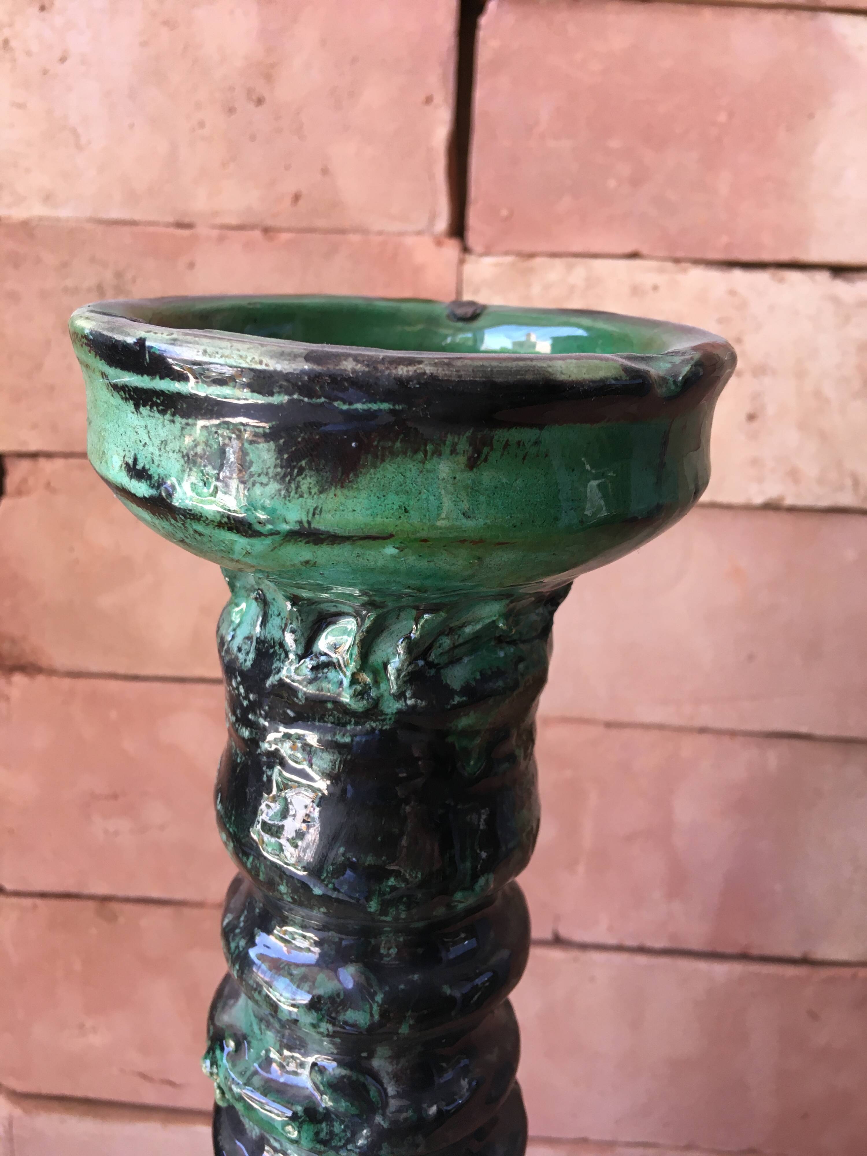 Tamegroute pottery candle holder