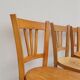 Série de 4 chaises de bistrot restaurant ancienne 1950