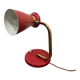 Vintage diabolo desk lamp, red and brass – 1950s/60s