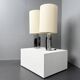 Pair of glass table lamps by Helena Tynell for Glashütte Limburg, Germany, 1970s
