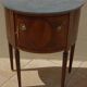Antique half moon console-chest made by fils d'alfred wimphen in marquetry 2 drawers