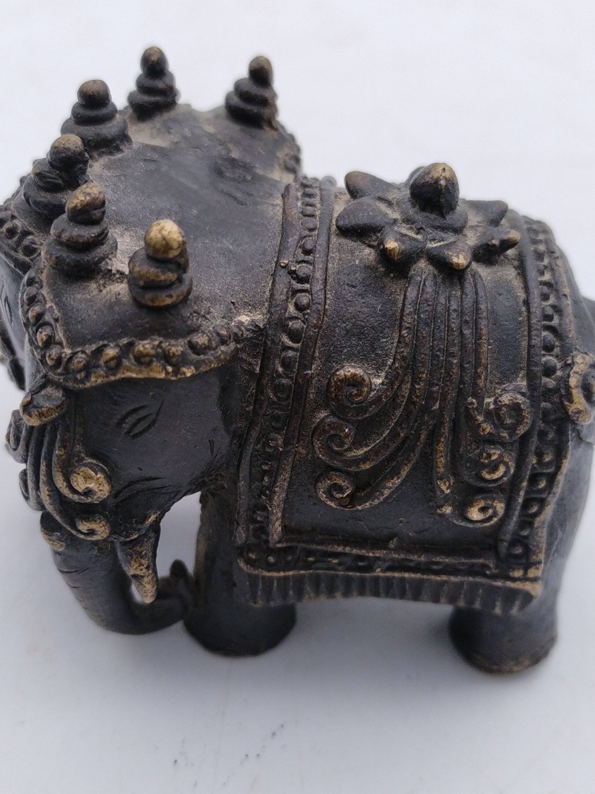 Airavata elephant in bronze. 19th century India.