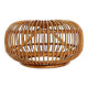 Pouf en rotin vintage moderne du milieu du siècle dans le style d'Albini 1960s