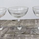 4 blown glasses / antique cups