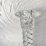 Pair of crystal column candlesticks from the 50s and 60s