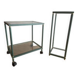Vintage serving trolley and console table green side table