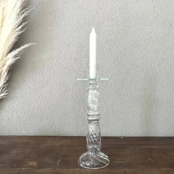 Glass candlestick
