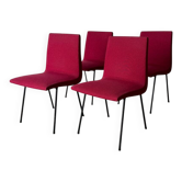 Série de 4 chaises design modèle CM 145 par Pierre Paulin