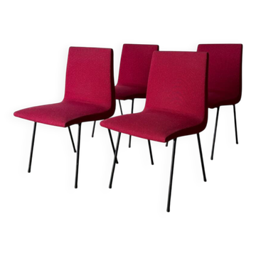 Série de 4 chaises design modèle CM 145 par Pierre Paulin