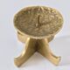 Brutalist vintage brass candlestick