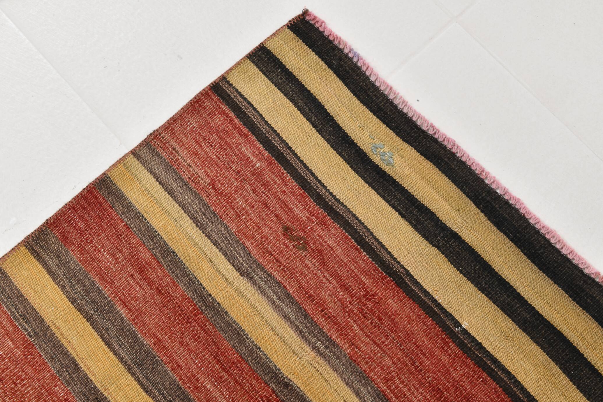 3x10 Rug For Hallway Red & Brown Vintage Kilim Runner Rug, 88x301Cm SK32981