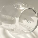 Transparent Murano Glass Vase by Moretti and Nason, Labeled, Italy 1990s