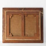Peinture à l'huile baroque flamande du XIXe siècle dans un cadre en bois ancien