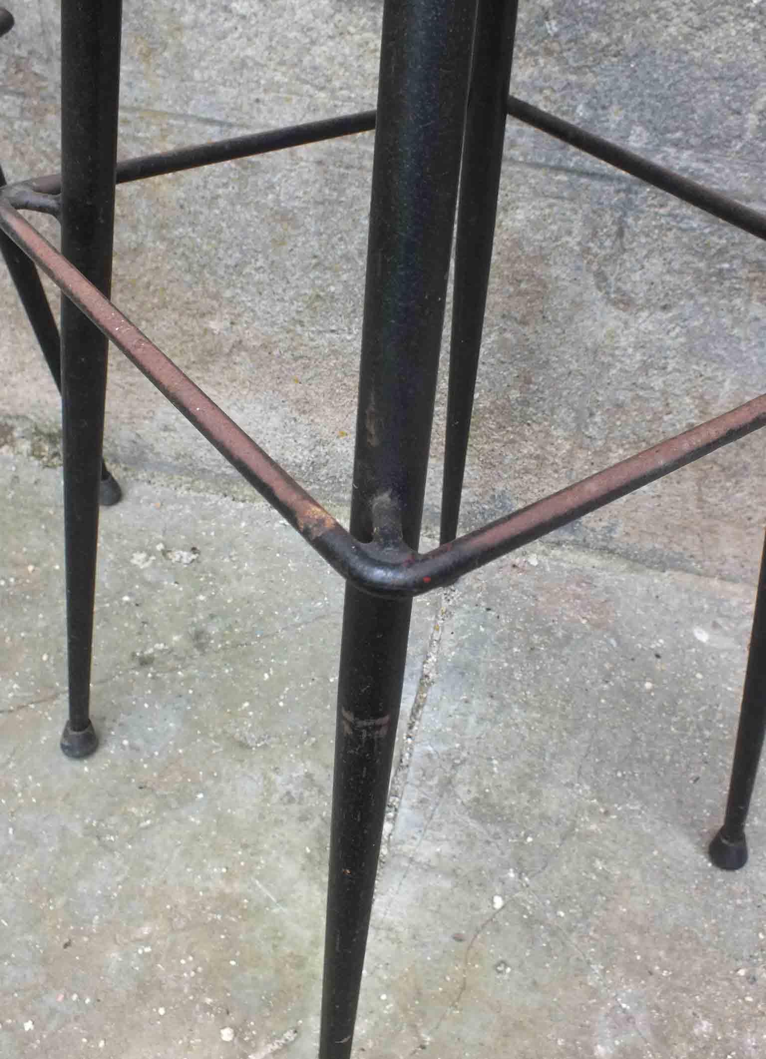 Set of 3 old bar stools 50, 60s