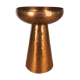 Modernist Scandinavian candle holder in hammered copper