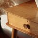 Vintage Solid Oak Console Table – Spindle Legs & 2 Drawers