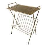Vintage 1960s brass side table/magazine rack