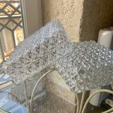 Ceiling light, square wall light in chiseled glass