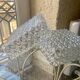 Ceiling light, square wall light in chiseled glass