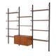 Modular shelving in teak veneer, Denmark, 1970s