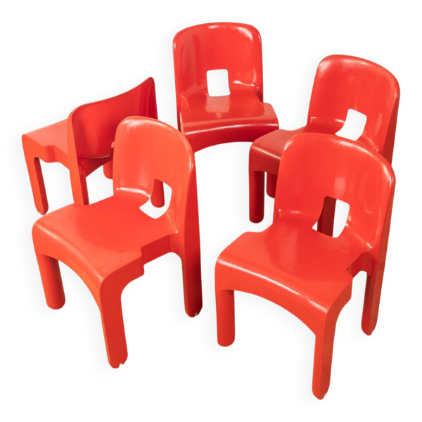 Ensemble de chaises 4867, Joe Colombo pour Kartell