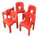 Ensemble de chaises 4867, Joe Colombo pour Kartell