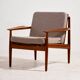 Fauteuil en teck restauré par Arne Vodder pour Glostrup Møbelfabrik