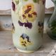 Large tubular vase in Choisy-le-Roi earthenware, decorated with pansies.