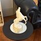 White rearing horse statuette