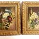 Pair of paintings Late 19th century 30 x 24 cm "bouquet duo"
