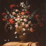 Still life with flower vase from the 18th century