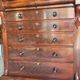 English style mahogany chest of drawers with 6 drawers