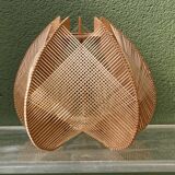 Scandinavian modernist wooden suspension with taut wires, 1960s.