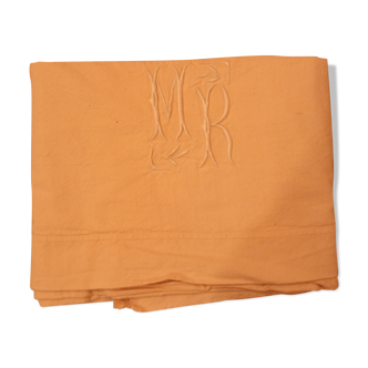 Drap ancien brodé