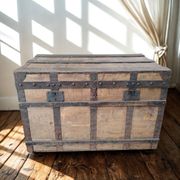 Large Vintage Travel Trunk - Locksmith Léopold Habert – 1920