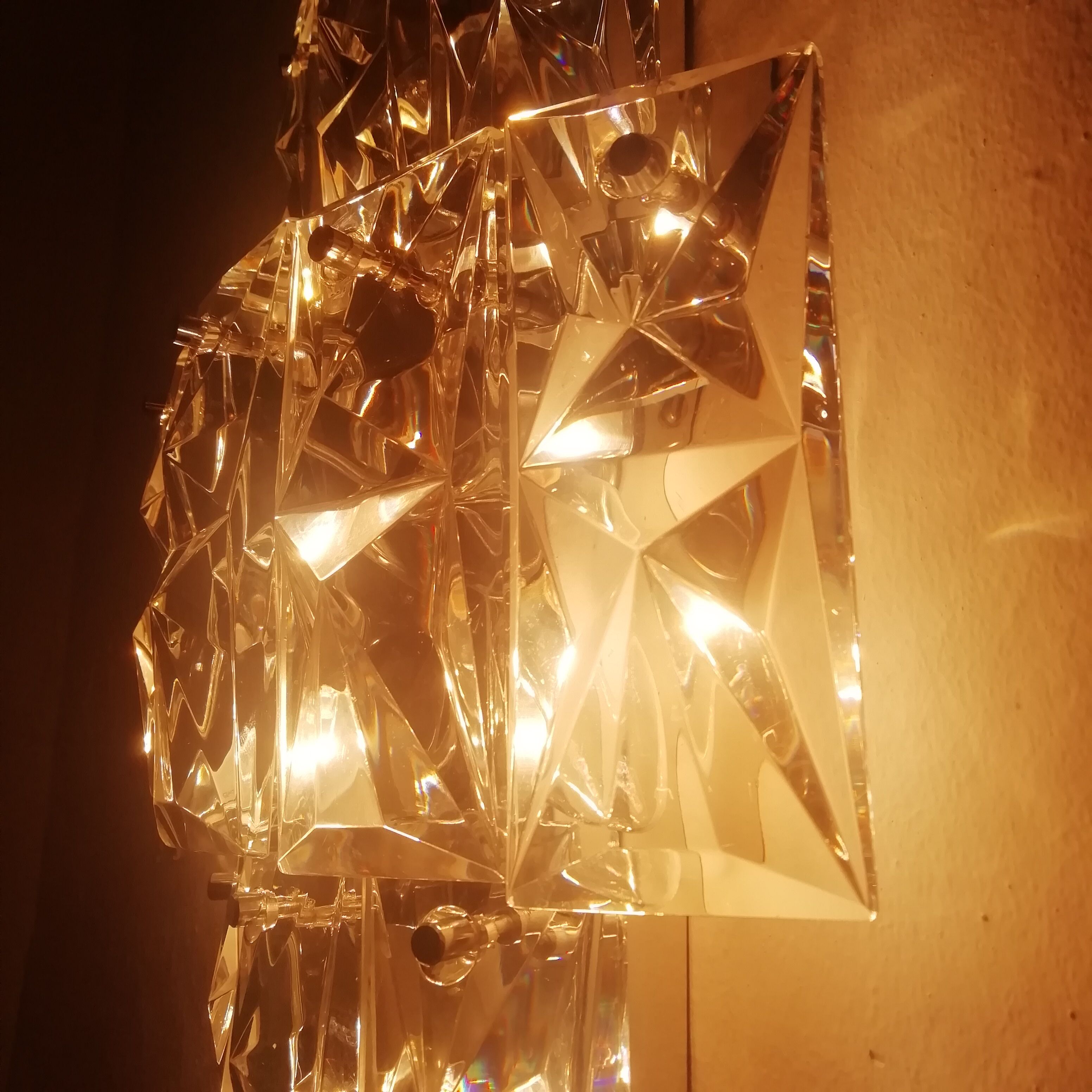 Kinkeldey glass wall lamp. 1970s